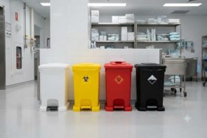 Специализированный контейнер для сбора и безопасной транспортировки медицинских отходов